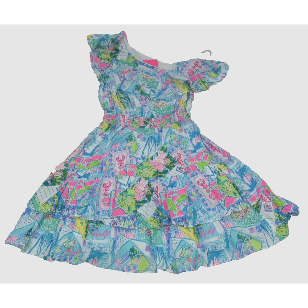 Lillly Pulitzer Addilyn Tiered Women Dress Size S Floral Beach Cruise Lined